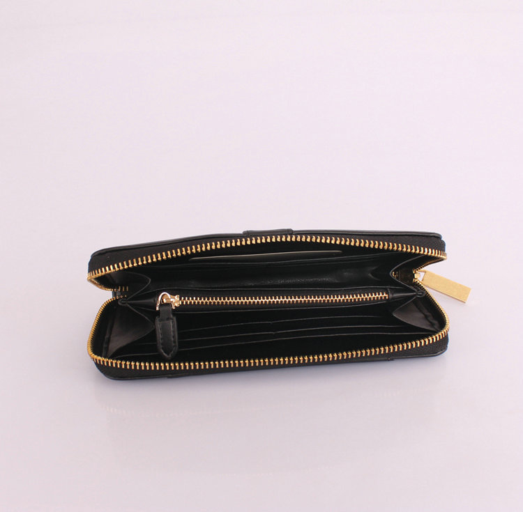 YSL zip wallet 1357 black